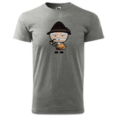 Da Oid Sinzer Leberkassemmel T Shirt Herren Grau Meliert Hofau Front